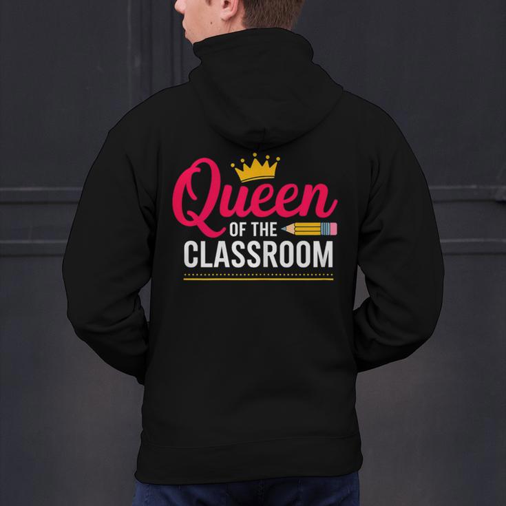 Queen Of The Classroom Teacher Men's Hoodie Back Print, gift for family, gift for coworker