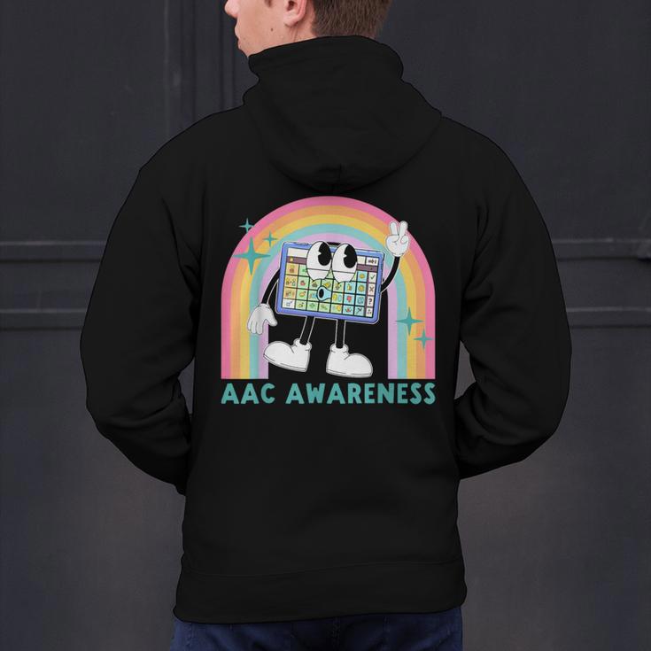 Rainbow AAC Awareness Month SPED Teacher SLP Communication Men's Hoodie Back Print, gift for family, gift for coworker Rainbow AAC Awareness Month SPED Teacher SLP Communication Men's Hoodie Back Print, gift for family, gift for coworker