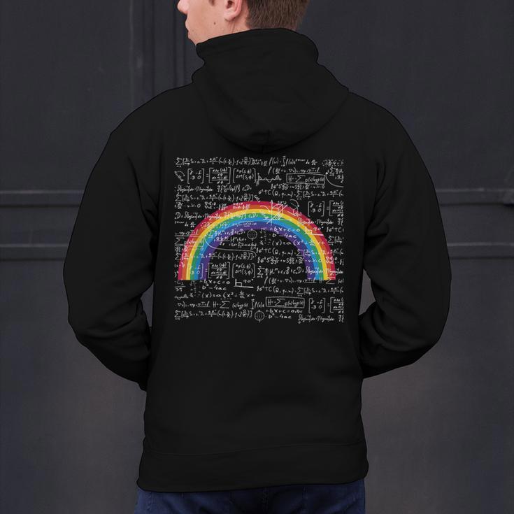 Rainbow Math Equation Teacher Nerd Retro LGBT Gay Pride Flag Men's Hoodie Back Print, gift for family, gift for coworker