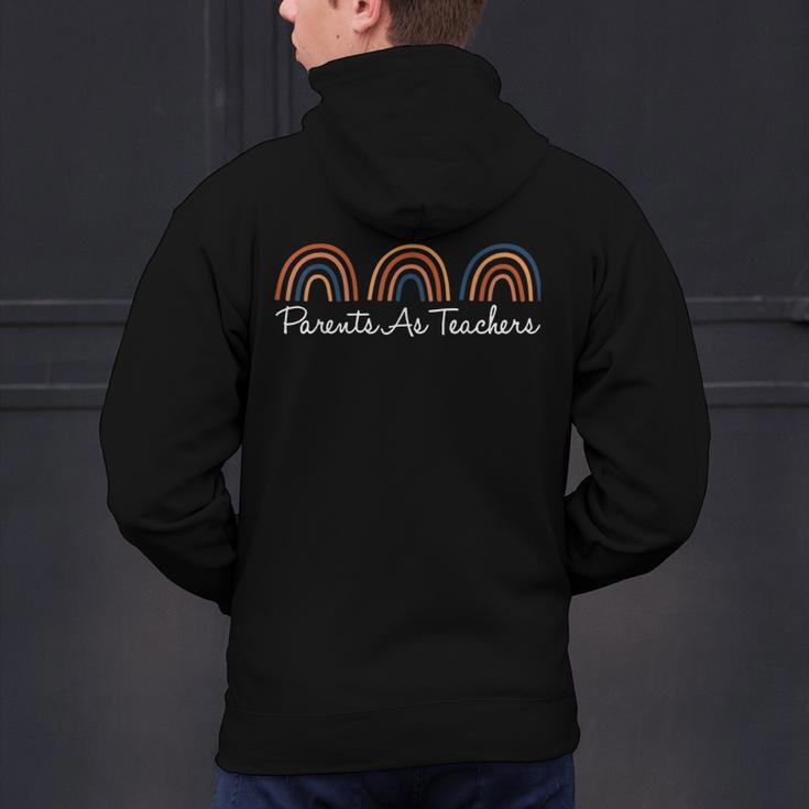 Rainbow Parents As Teachers Early Childhood Educator PAT Men's Hoodie Back Print, gift for family, gift for coworker Rainbow Parents As Teachers Early Childhood Educator PAT Men's Hoodie Back Print, gift for family, gift for coworker