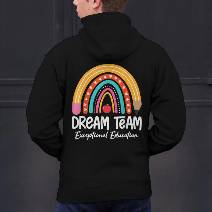 Rainbow Pencil Dream Exceptional Education Team SPED Teacher Men's Hoodie Back Print, gift for family, gift for coworker Rainbow Pencil Dream Exceptional Education Team SPED Teacher Men's Hoodie Back Print, gift for family, gift for coworker