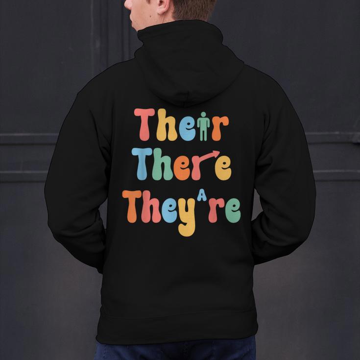 There Their They'Re English Class Grammar Joke Teacher Men's Hoodie Back Print, English Teacher Hoodies, gift for family, gift for coworker There Their They'Re English Class Grammar Joke Teacher Men's Hoodie Back Print, English Teacher Hoodies, gift for family, gift for coworker