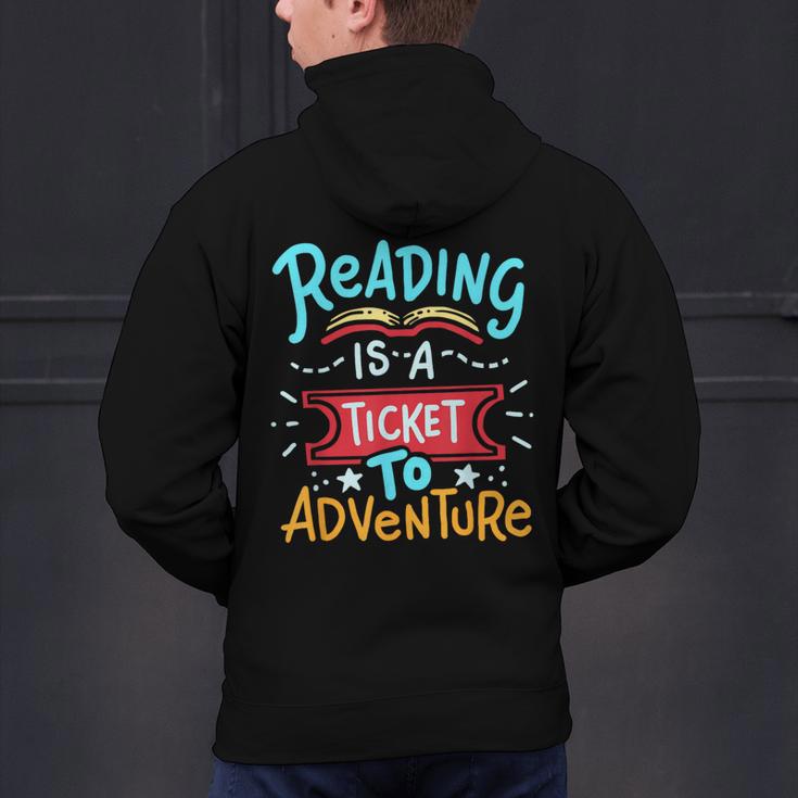 Reading Adventure Library Student Teacher Book Men's Hoodie Back Print, gift for family, gift for coworker Reading Adventure Library Student Teacher Book Men's Hoodie Back Print, gift for family, gift for coworker