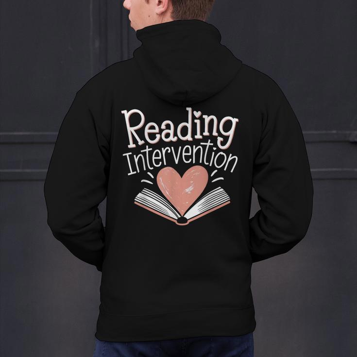 Reading Intervention Teacher Men's Hoodie Back Print, gift for family, gift for coworker Reading Intervention Teacher Men's Hoodie Back Print, gift for family, gift for coworker