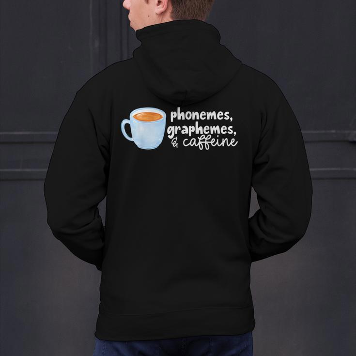 Reading Interventionist Specialist Teacher Phonemes Graphemes And Caffeine Reading Intervention -Adults Classic Fit Short Sleeve Men's Hoodie Back Print, gift for family, gift for coworker Reading Interventionist Specialist Teacher Phonemes Graphemes And Caffeine Reading Intervention -Adults Classic Fit Short Sleeve Men's Hoodie Back Print, gift for family, gift for coworker