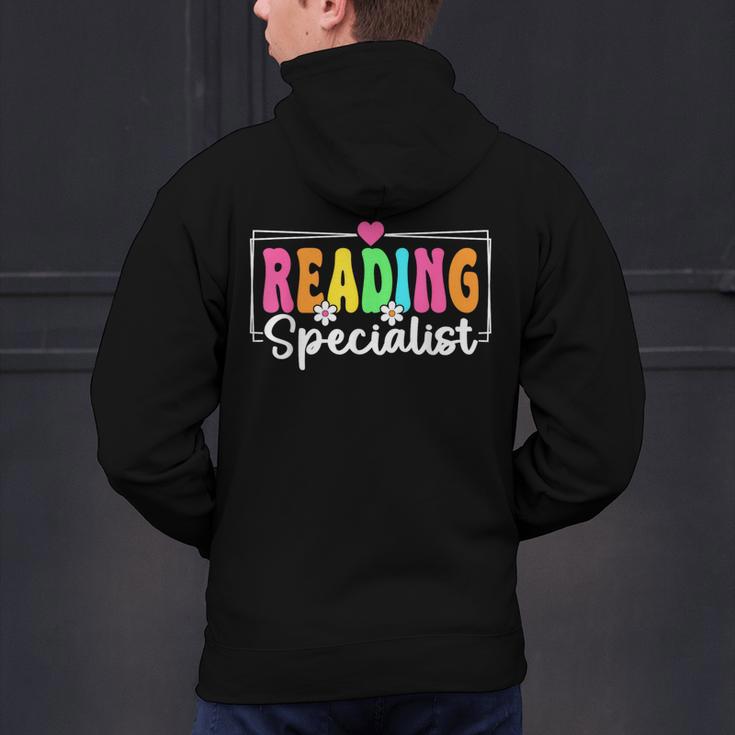 Reading Specialist Back To School Reading Teacher Men's Hoodie Back Print, gift for family, gift for coworker Reading Specialist Back To School Reading Teacher Men's Hoodie Back Print, gift for family, gift for coworker