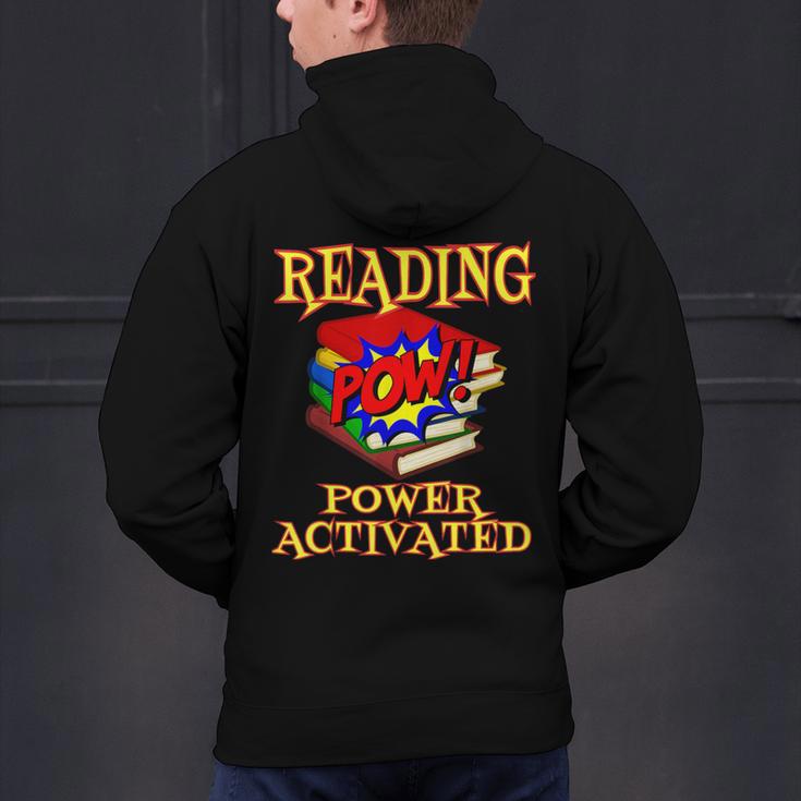 Reading Super Power Activated Superhero Teacher Or Student Men Women Girls Kids Men's Hoodie Back Print, Super Teacher Hoodies, gift for family, gift for coworker