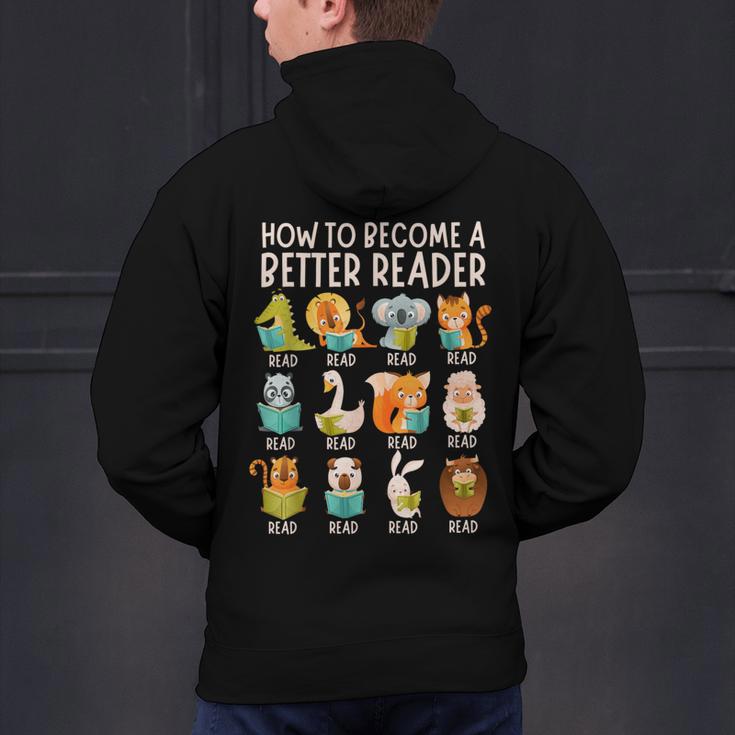 Reading Teacher How To Become a Better Reader Book Lover Fun Men's Hoodie Back Print, gift for family, gift for coworker Reading Teacher How To Become a Better Reader Book Lover Fun Men's Hoodie Back Print, gift for family, gift for coworker