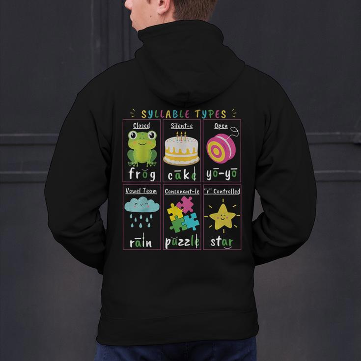 Reading Teacher Syllable Types Phonics Phonemic Awareness Men's Hoodie Back Print, gift for family, gift for coworker Reading Teacher Syllable Types Phonics Phonemic Awareness Men's Hoodie Back Print, gift for family, gift for coworker