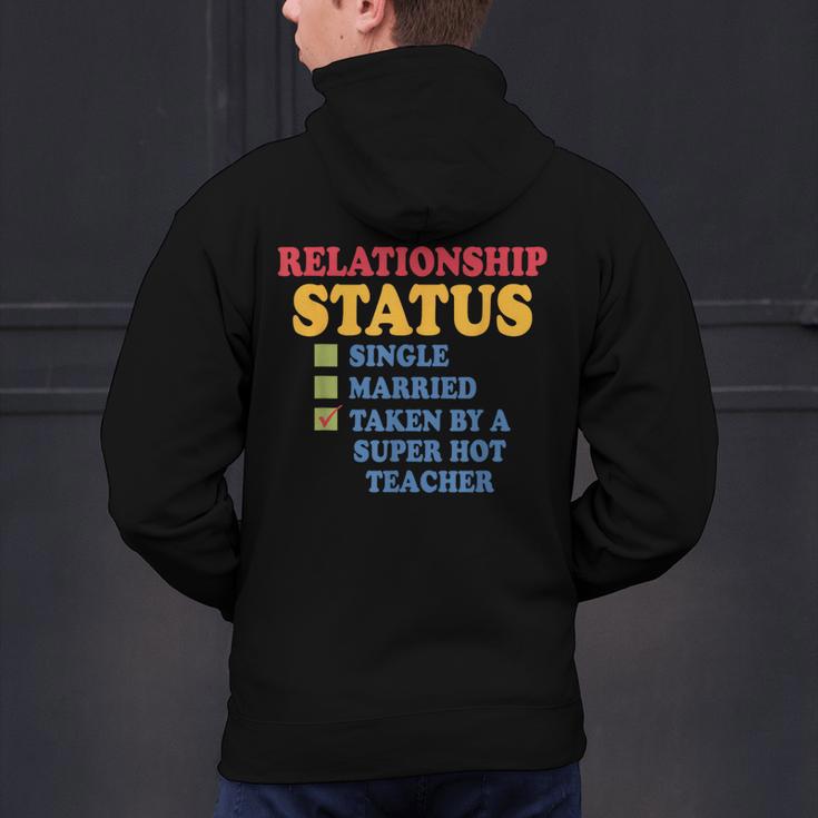 Relationship Status Single Married Hot Teacher Men's Hoodie Back Print, gift for family, gift for coworker
