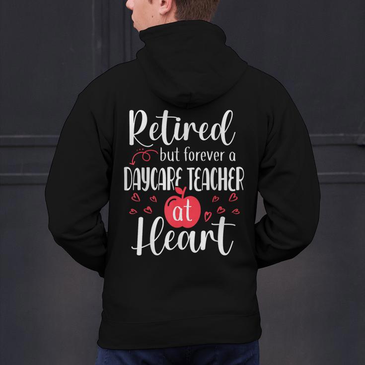 Retired Daycare Teacher Retirement For Daycare Teacher Men's Hoodie Back Print, gift for family, gift for coworker
