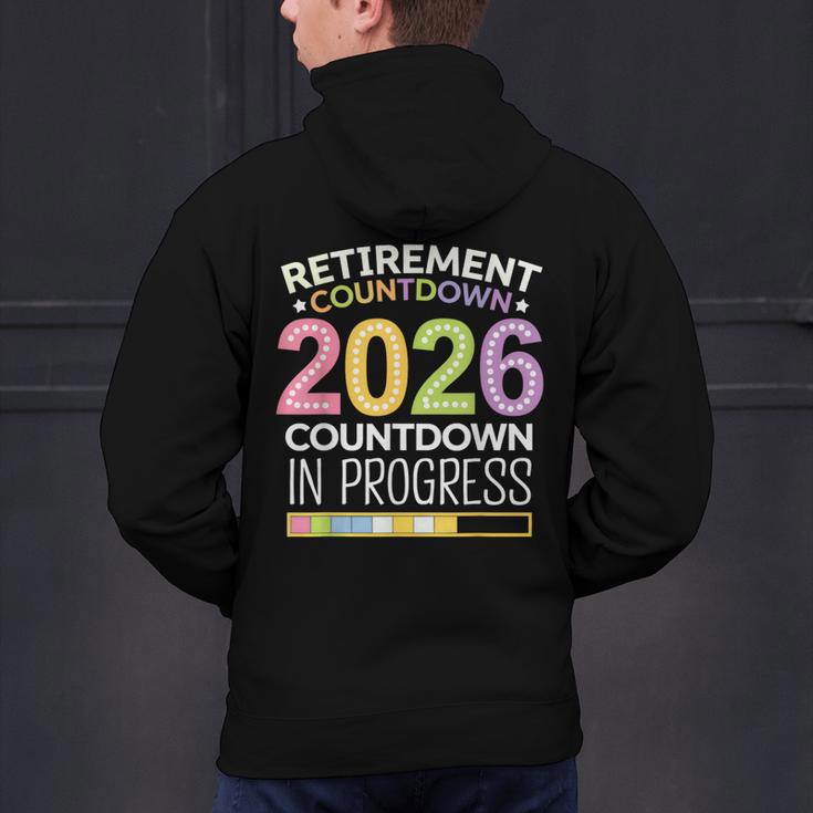 Retirement Class Of 2026 Teacher Countdown Loading Teacher Men's Hoodie Back Print, gift for family, gift for coworker Retirement Class Of 2026 Teacher Countdown Loading Teacher Men's Hoodie Back Print, gift for family, gift for coworker