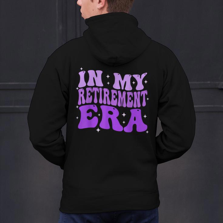 In My Retirement Era Groovy Retired Teacher 2025 Women Men's Hoodie Back Print, Groovy Teacher Hoodies, gift for family, gift for coworker In My Retirement Era Groovy Retired Teacher 2025 Women Men's Hoodie Back Print, Groovy Teacher Hoodies, gift for family, gift for coworker