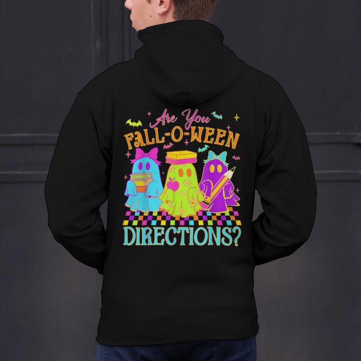 Retro Are You Falloween Direction Teacher Spooky Halloween Men's Hoodie Back Print, gift for family, gift for coworker Retro Are You Falloween Direction Teacher Spooky Halloween Men's Hoodie Back Print, gift for family, gift for coworker