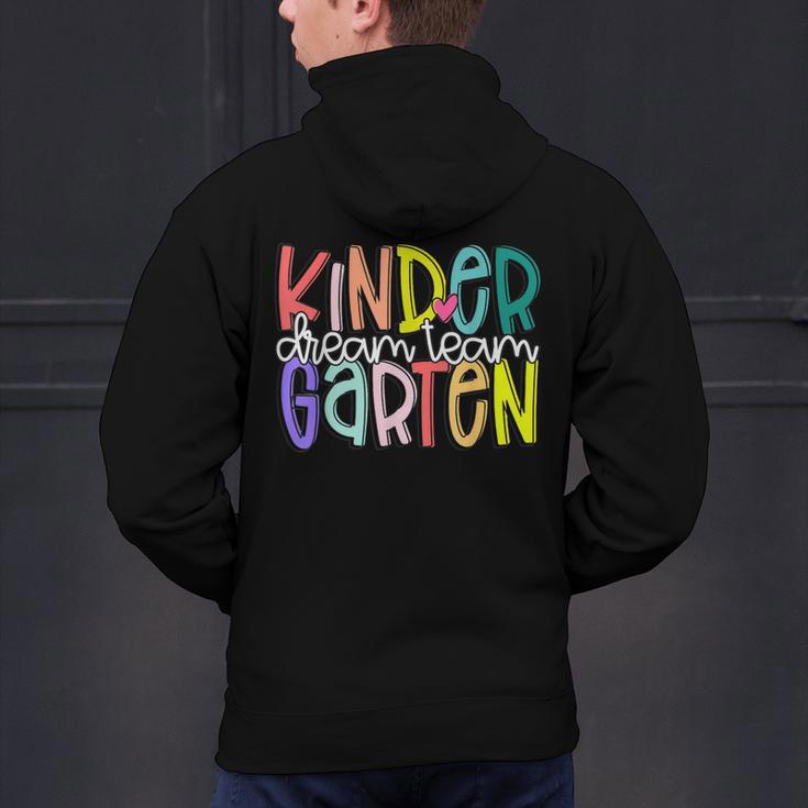 Retro Kindergarten Dream Team Back To School Teacher Kids Men's Hoodie Back Print, gift for family, gift for coworker