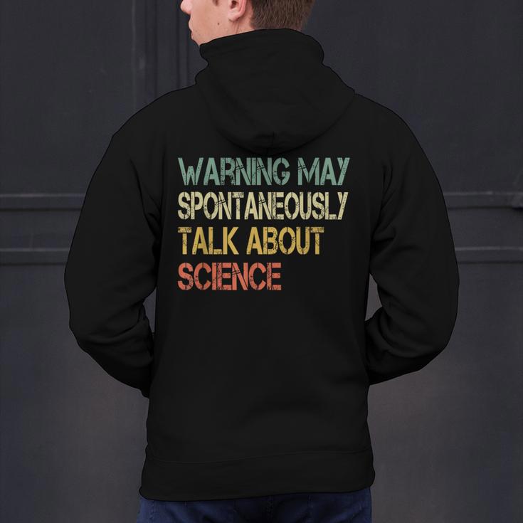 Retro Scientist Warning May Talk About Science Teacher Men's Hoodie Back Print, Science Teacher Hoodies, gift for family, gift for coworker Retro Scientist Warning May Talk About Science Teacher Men's Hoodie Back Print, Science Teacher Hoodies, gift for family, gift for coworker