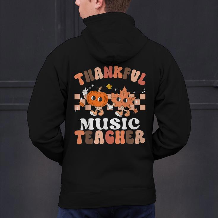 Retro Thankful Music Teacher Pumpkin Fall Thanksgiving Men's Hoodie Back Print, gift for family, gift for coworker Retro Thankful Music Teacher Pumpkin Fall Thanksgiving Men's Hoodie Back Print, gift for family, gift for coworker