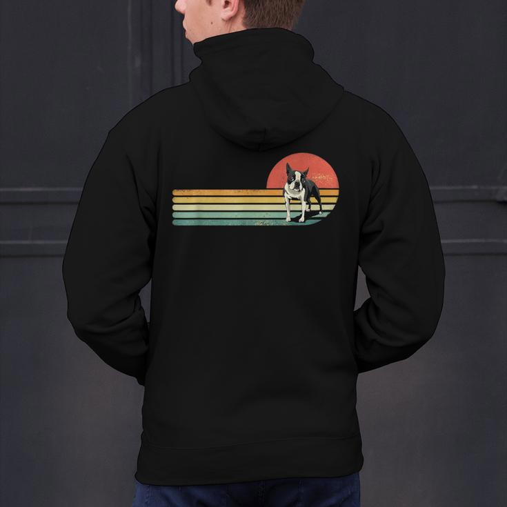 Retro Vintage Boston Terrier Dog Lover Boston Terrier Mom Men's Hoodie Back Print, Boston Terrier Mom Hoodies, gift for family, gift for coworker