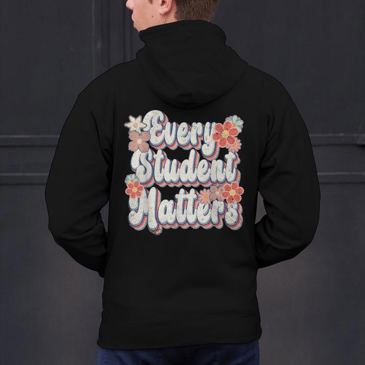 Retro Vintage Every Student Matters Teacher Paraprofessional Men's Hoodie Back Print, gift for family, gift for coworker Retro Vintage Every Student Matters Teacher Paraprofessional Men's Hoodie Back Print, gift for family, gift for coworker