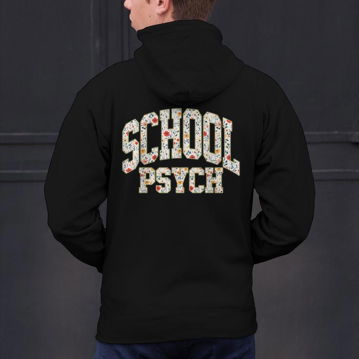 Retro Wildflower School Psych Teacher School Psychologist Men's Hoodie Back Print, gift for family, gift for coworker Retro Wildflower School Psych Teacher School Psychologist Men's Hoodie Back Print, gift for family, gift for coworker