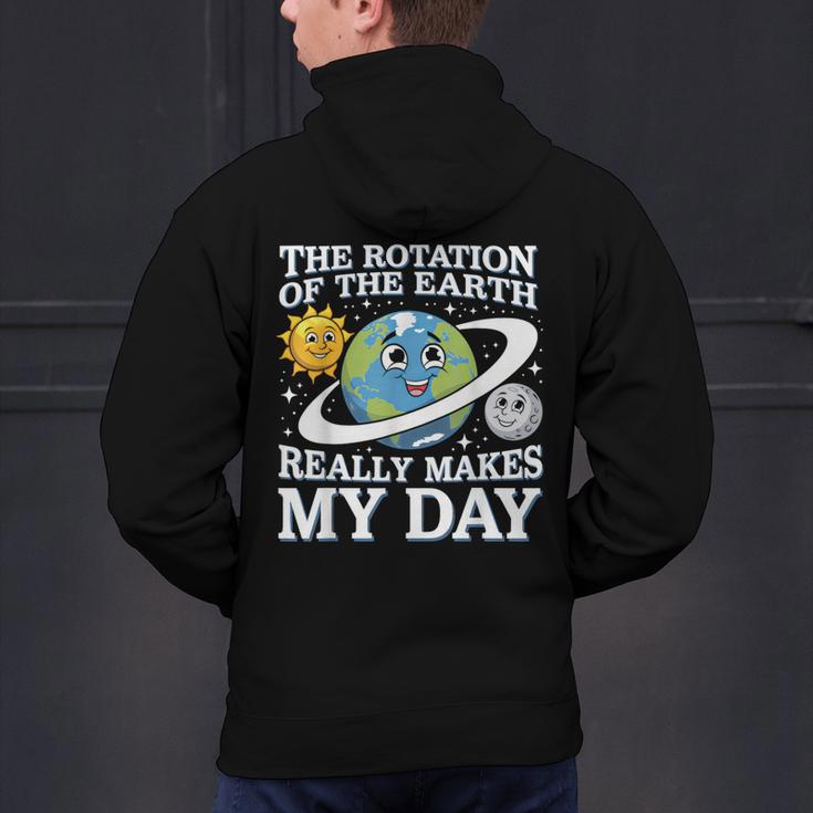 Rotation Of Earth Science Teacher Earth Day Men Women Men's Hoodie Back Print, Science Teacher Hoodies, gift for family, gift for coworker