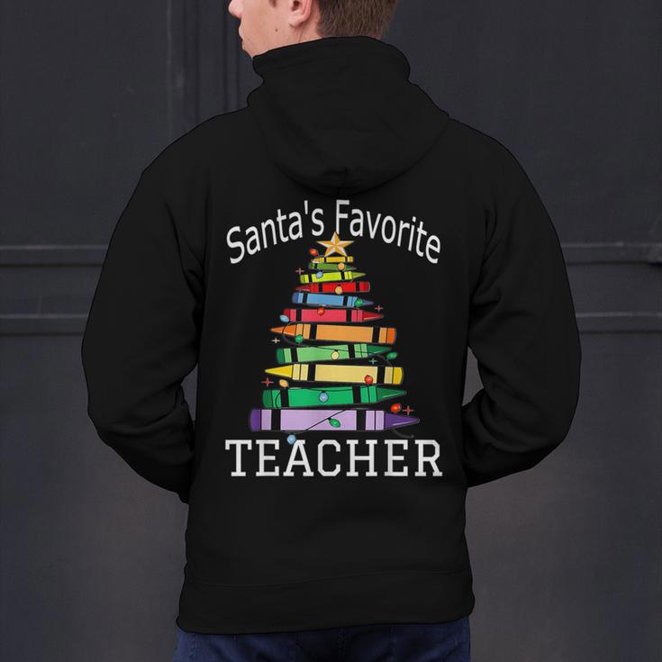 Santa's Favorite Teacher Idea For Christmas Teachers Men's Hoodie Back Print, gift for family, gift for coworker Santa's Favorite Teacher Idea For Christmas Teachers Men's Hoodie Back Print, gift for family, gift for coworker