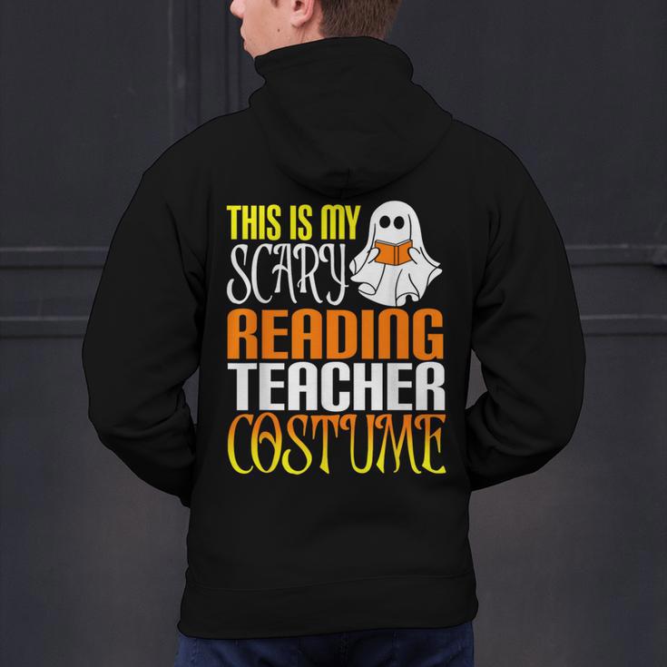 This Is My Scary Reading Teacher Costume Halloween School Men's Hoodie Back Print, gift for family, gift for coworker
