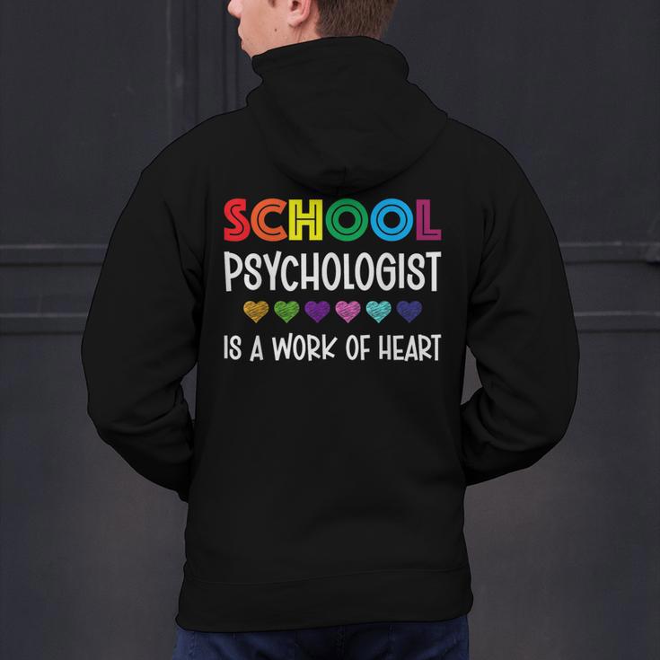 School Psychologist Is a Work Of Heart Teacher LSSP Doctor Men's Hoodie Back Print, gift for family, gift for coworker School Psychologist Is a Work Of Heart Teacher LSSP Doctor Men's Hoodie Back Print, gift for family, gift for coworker