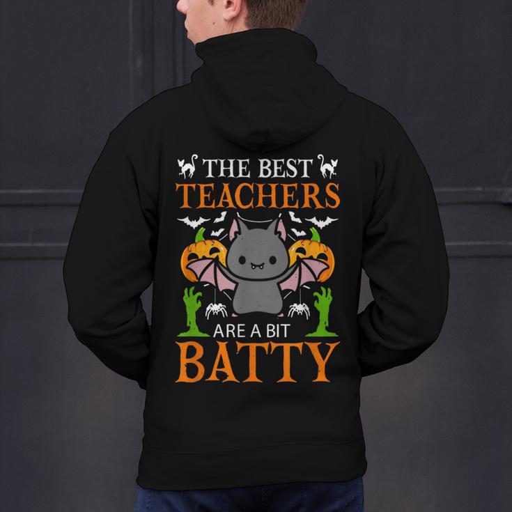 School Teacher A Bit Batty Teaching Bat Halloween Costume Men's Hoodie Back Print, gift for family, gift for coworker