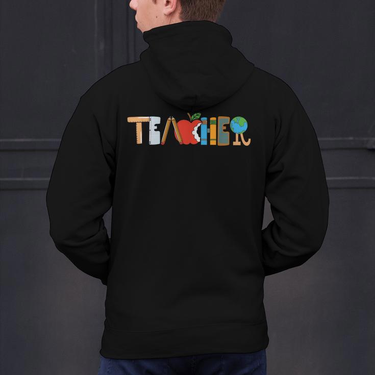 School Teacher Men And Women Back To School Teachers Men's Hoodie Back Print, gift for family, gift for coworker School Teacher Men And Women Back To School Teachers Men's Hoodie Back Print, gift for family, gift for coworker
