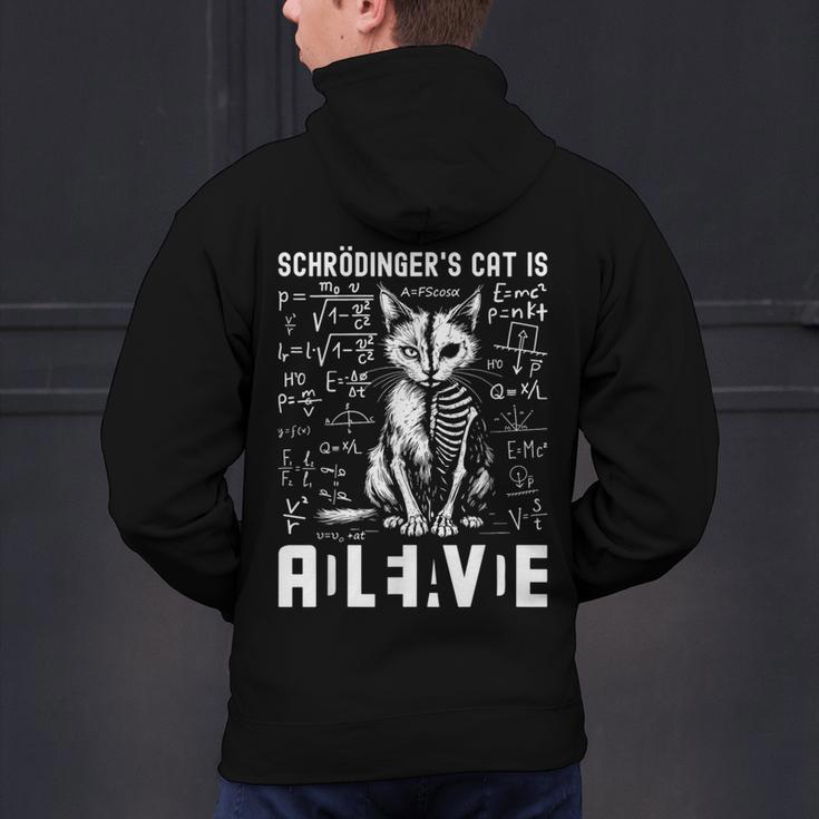 Schrodinger's Cat Dead And Alive Physics Teacher Men's Hoodie Back Print, gift for family, gift for coworker
