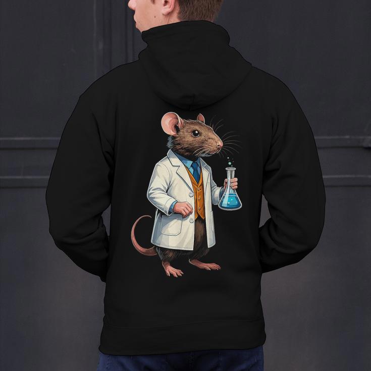 Science Rat Lab Science Scientist Mouse Teacher Chemistry Men's Hoodie Back Print, Science Teacher Hoodies, gift for family, gift for coworker