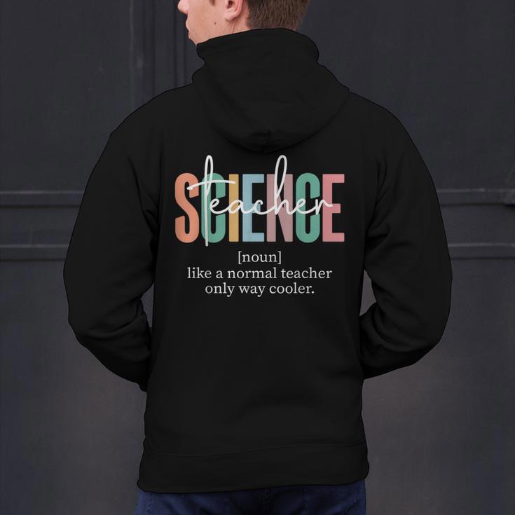 Science Teacher Definition For Women & Men Men's Hoodie Back Print, Science Teacher Hoodies, gift for family, gift for coworker