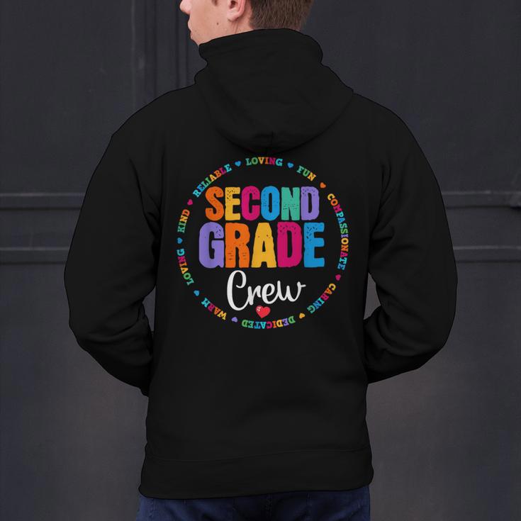 Second Grade Crew 2nd Back To School Teacher Team Squad Men's Hoodie Back Print, 2nd Grade Teacher Hoodies, gift for family, gift for coworker