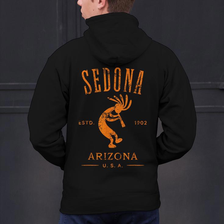 Sedona Arizona Southwestern Style Souvenir Vintage Men's Hoodie Back Print, gift for family, gift for coworker