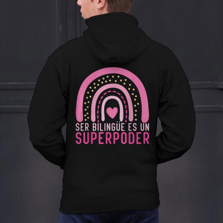Ser Bilingue Es Un Superpoder Spanish Teacher Esl Teacher Men's Hoodie Back Print, Esl Teacher Hoodies, gift for family, gift for coworker Ser Bilingue Es Un Superpoder Spanish Teacher Esl Teacher Men's Hoodie Back Print, Esl Teacher Hoodies, gift for family, gift for coworker
