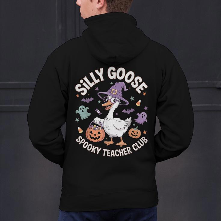 Silly Goose Spooky Teacher Club Halloween Witch Ghost Men's Hoodie Back Print, gift for family, gift for coworker Silly Goose Spooky Teacher Club Halloween Witch Ghost Men's Hoodie Back Print, gift for family, gift for coworker