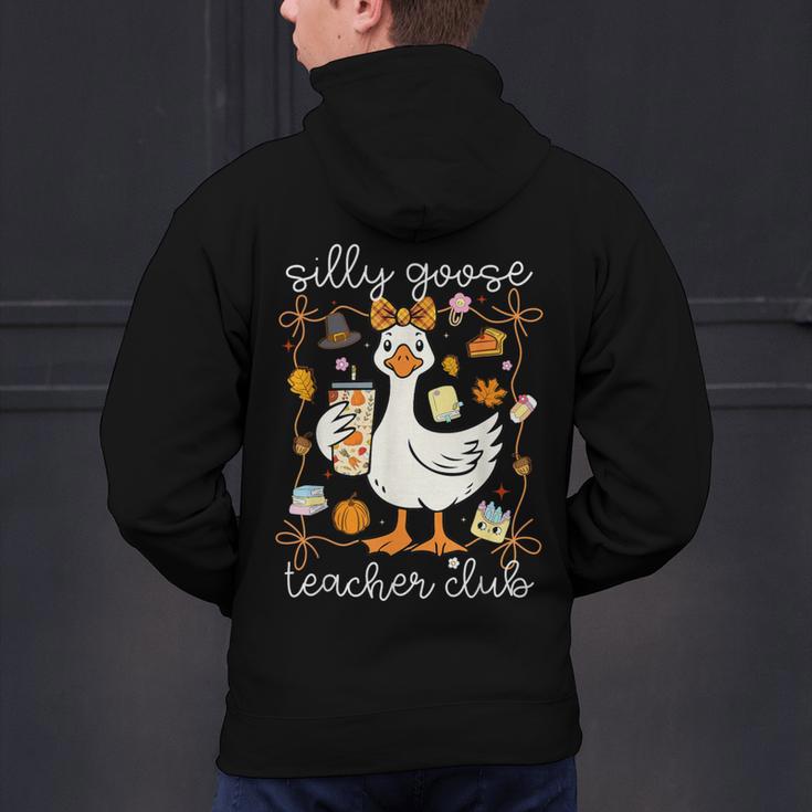 Silly Goose Teachers Club Cozy Fall Teacher Men's Hoodie Back Print, gift for family, gift for coworker Silly Goose Teachers Club Cozy Fall Teacher Men's Hoodie Back Print, gift for family, gift for coworker