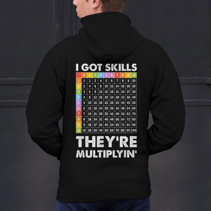 I Got Skills They'Re Multiplying Nerd Math Teacher Men's Hoodie Back Print, gift for family, gift for coworker I Got Skills They'Re Multiplying Nerd Math Teacher Men's Hoodie Back Print, gift for family, gift for coworker