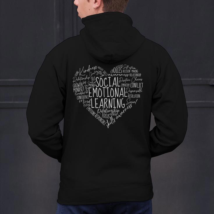 Social Emotional Learning Heart Counselor Teacher SEL Kind Men's Hoodie Back Print, gift for family, gift for coworker Social Emotional Learning Heart Counselor Teacher SEL Kind Men's Hoodie Back Print, gift for family, gift for coworker