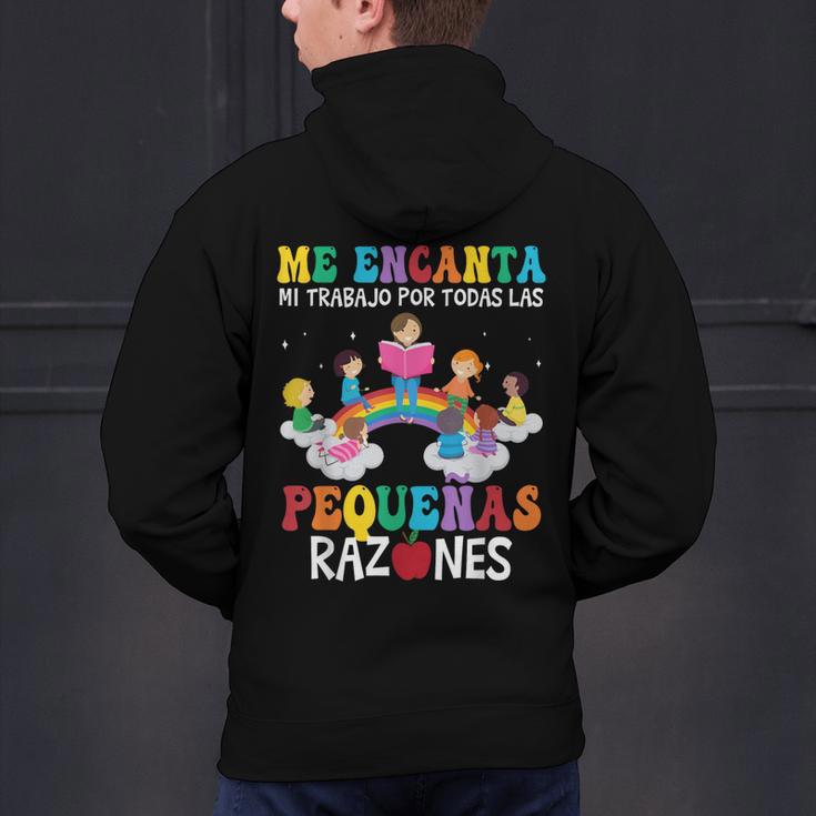 Spanish Teacher Bilingual Teacher Maestra Maestras Men's Hoodie Back Print, gift for family, gift for coworker