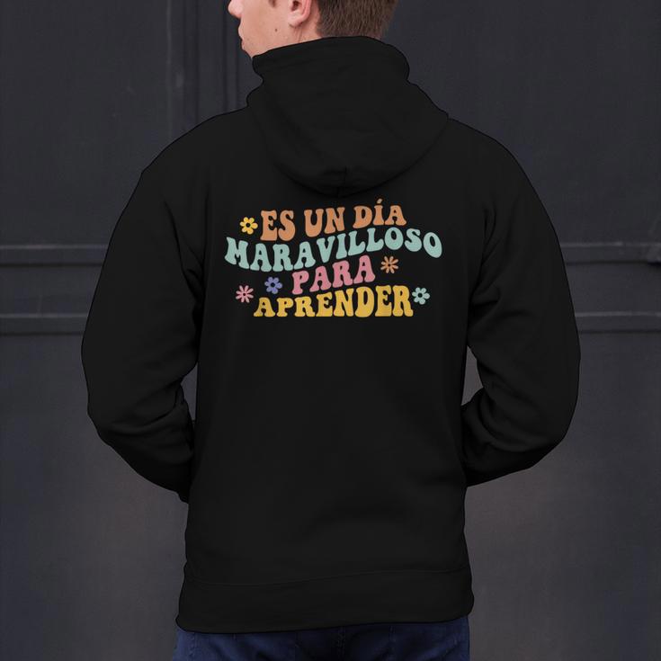 Spanish Teacher Dual Language Bilingual Teacher Cute Preppy Men's Hoodie Back Print, gift for family, gift for coworker