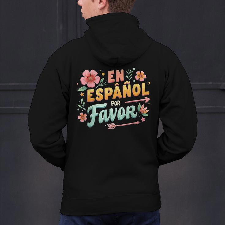 Spanish Teacher Maestra Dimelo En Espanol Por Favor Men's Hoodie Back Print, gift for family, gift for coworker