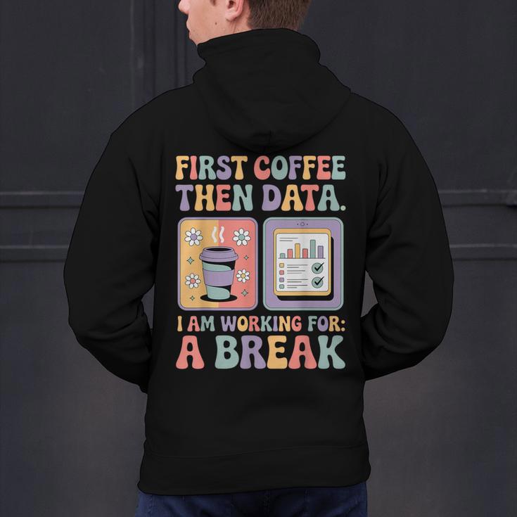 Special Education First Coffee Then Data Retro SPED Teacher Men's Hoodie Back Print, gift for family, gift for coworker Special Education First Coffee Then Data Retro SPED Teacher Men's Hoodie Back Print, gift for family, gift for coworker