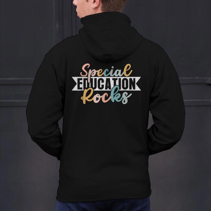 Special Education Rocks Sped Teacher Students Back To School Men's Hoodie Back Print, gift for family, gift for coworker