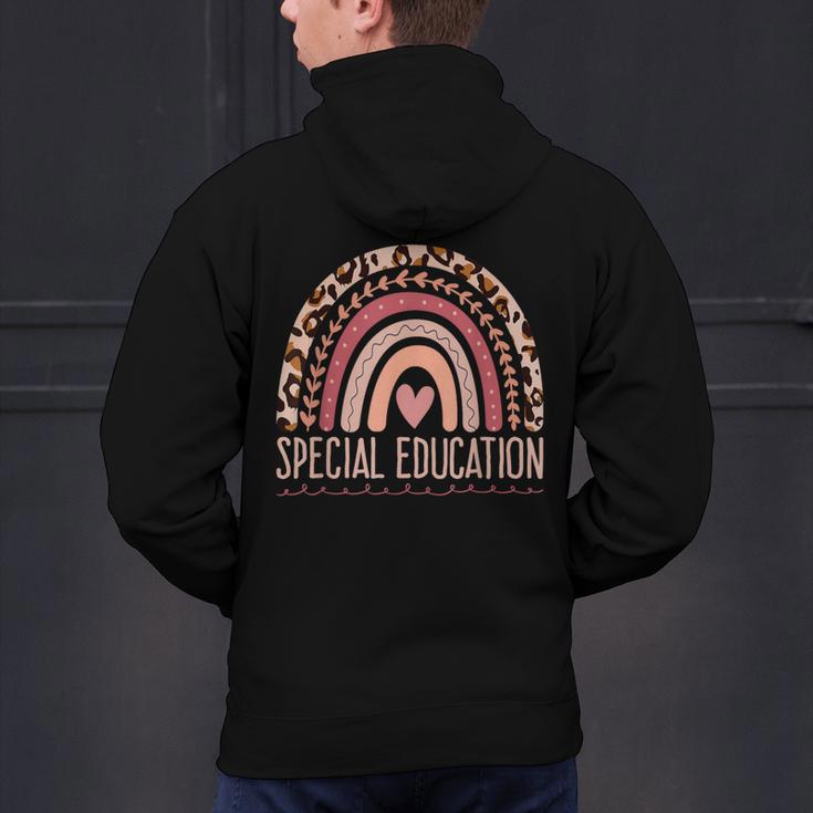 Special Education Shirt Teacher SPED Leopard Boho Rainbow Men's Hoodie Back Print, gift for family, gift for coworker Special Education Shirt Teacher SPED Leopard Boho Rainbow Men's Hoodie Back Print, gift for family, gift for coworker