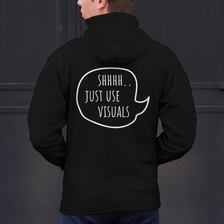 Special Education Teacher- SPED Shhh Just Use Visuals For Men Women Men's Hoodie Back Print, gift for family, gift for coworker Special Education Teacher- SPED Shhh Just Use Visuals For Men Women Men's Hoodie Back Print, gift for family, gift for coworker