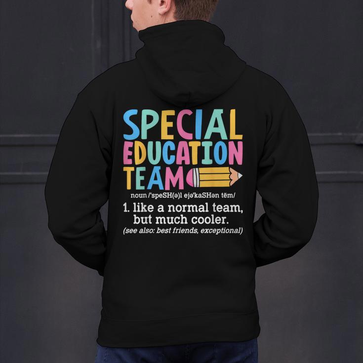 Special Education Team Definition Retro Ed Team Crew Teacher Men's Hoodie Back Print, gift for family, gift for coworker