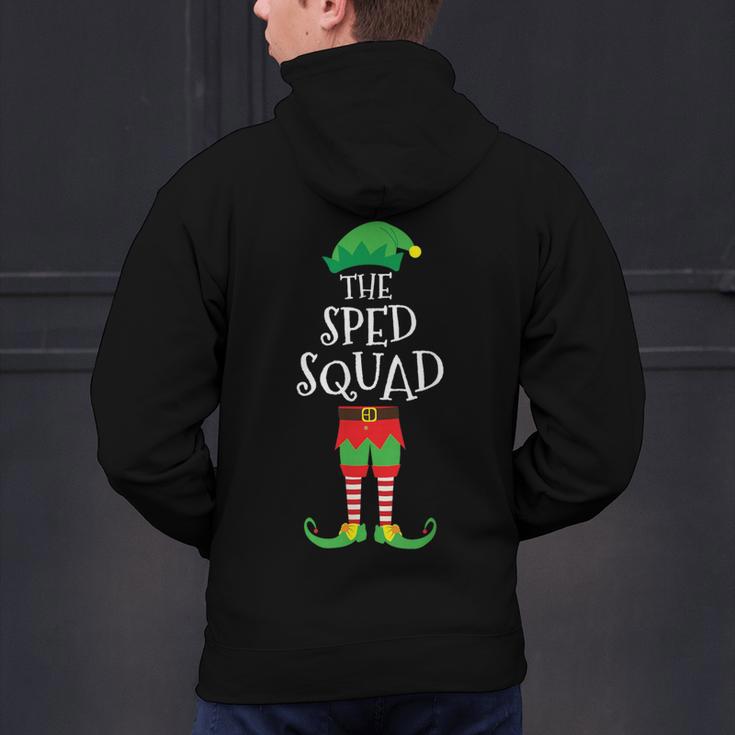 SPED Squad Elf Teacher Matching Christmas Party Pajama Men's Hoodie Back Print, gift for family, gift for coworker SPED Squad Elf Teacher Matching Christmas Party Pajama Men's Hoodie Back Print, gift for family, gift for coworker