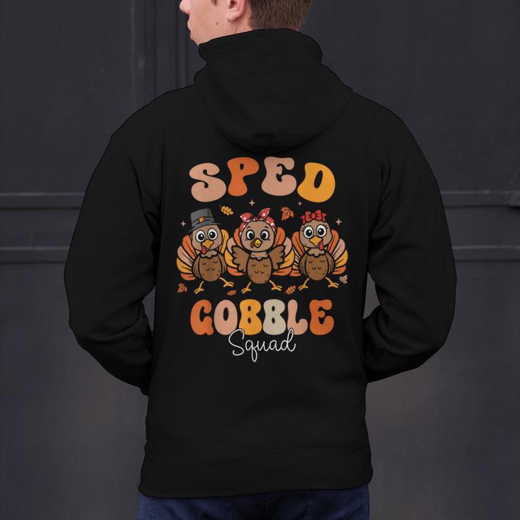Sped Teacher Gobble Squad Thanksgiving Special Education Men's Hoodie Back Print, gift for family, gift for coworker Sped Teacher Gobble Squad Thanksgiving Special Education Men's Hoodie Back Print, gift for family, gift for coworker